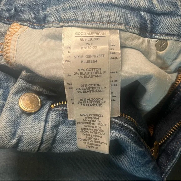 Good American The Weekender Light Blue Denim Jeans - Picture 7 of 9